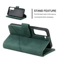 thumbnail image 3 of Allytech Luxury Wallet Case for Samsung Galaxy S23 FE with Wrist Strap, [9 Card Slots] [1 Cash Pocket] Premium PU Leather + Soft TPU Shockproof Magnetic Clasp Kickstand Protective Case, Green, 3 of 16