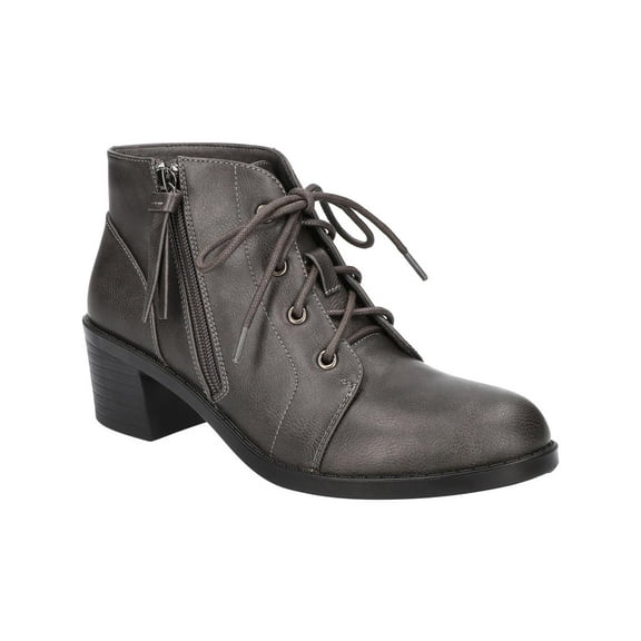 Easy Street Womens Becker Faux Leather Ankle Booties