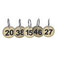 thumbnail image 3 of Aspire ABS Number ID Tags Keychains, Numbered Key Rings, Metal Key Tag Set, Pack of 50, Black 1 to 50, 3 of 6