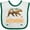 White and Green, variant on Inktastic Wyoming Vacation Bear Silhouette Boys or Girls Baby Bib