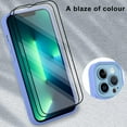 thumbnail image 3 of for iPhone 13 Pro Max Case Sparkly Diamond Crystal Metal Bling Camera Lens Cover Back Clear & Matte Bumper Shockproof Protective Case + Screen Protector for Girls and Women -Light Purple, 3 of 12