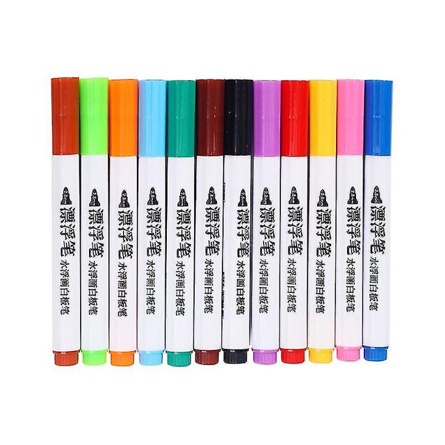 Bolígrafo de pintura de agua mágica, bolígrafos de dibujo de garabatos mágicos 4/8/12 colores con estuche, borrado de pizarra Ma LingWen 8390613792785