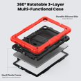 thumbnail image 3 of Funda para Samsung Galaxy Tab A9 Plus 11'' 2023 (SM-X210/X216/X218), Funda Protectora Resistente a Golpes con Protector de Pantalla, Soporte Giratorio de 360°, Correa para Mano/Hombro y Soporte para, 3 of 9