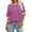 1_Hot Pink, variant on Women's Tops stripe Print Boxy Tee Shirts Women round neck 3/4 Sleeve Summer plus size T Shirts female looses lightweight For Leggings Workout Yoga Party,1_Blue,Large