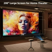Projector with WiFi and Bluetooth 4K Supported, Upgraded Outdoor Movie Projectors Native 1080P FHD 12000L, Video Proyector for Home Theater, Compatible w/HDMI/USB/iOS/Android/Windows/TV Stick