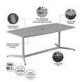 thumbnail image 3 of 96W x 42D Conference Table with Metal Base in Platinum Gray - Engineered Wood, 3 of 7