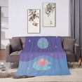 thumbnail image 2 of XMXY Fleece Throw Blanket for Couch, Lotus Flower Sky Moon Lightweight Plush Fuzzy Cozy Soft Bed Blankets and Throws for Sofa, 80"x60" inches, 2 of 8