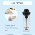 thumbnail image 6 of Milk Frother Electric Foamer Coffee Foam Maker Mixer Battery Milk Frother Jug Cup y21518, 6 of 6