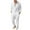 White, variant on Aofany Men's 2 Piece Outfits Linen Set Solid Turndown Collar Long Sleeve Button Shirts and Drawstring Elastic Wais Pants Casual Beach Outfits