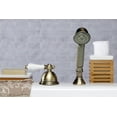 thumbnail image 4 of Kingston Brass KSK3353PLTR Deck Mount Hand Shower with Diverter for Roman Tub Faucet, Antique Brass, 4 of 5