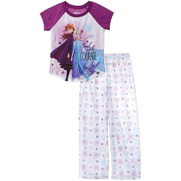Girls Pajama Frozen Costume Top and Lounge Pants Sleepwear Set