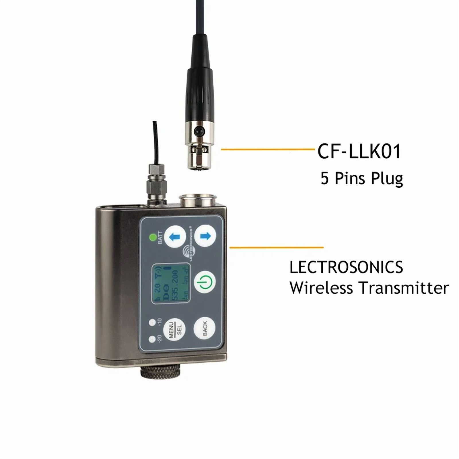 Professional Broadcast Omnidirectional Lavalier Microphone for Lectrosonics Wireless Transmitters