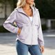 thumbnail image 4 of Neewe Light Weight Zip Up Sun Hoodie Women, Light Summer Jacket Women Long Sleeve for Fishing Hiking, 4 of 5