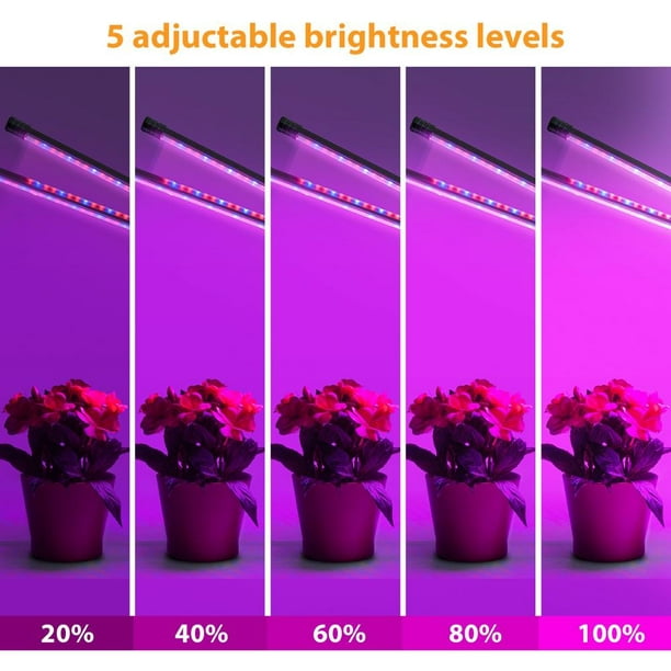 LED Grow Lights for Indoor Plants, 30W Full Spectrum Plant Lights with Auto ON/Off 4/8/12H Automatic Timer 5 Dimmable Brightness Levels for Indoor Growth - Walmart.com