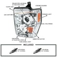 thumbnail image 4 of Spec-D Tuning LED Chrome Housing Clear Lens Projector Headlights Compatible with 2008-2010 Ford F-250/F-350/F-450/F-550 Super Duty, Left + Right Pair Headlamps Assembly, 4 of 6