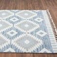 thumbnail image 5 of Luxe Weavers Moroccan Geometric Area Rug Blue 2x7 Braided Fringe Runner Rug, 5 of 6