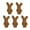 Brown, variant on 5Pcs Rabbits Pendant Plush Rabbits Plush Stuffed Rabbits Keychain Bouquet Toy For Ornaments Activity Gifts