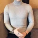 thumbnail image 3 of Suéter de cuello alto de lana de estilo vintage informal para hombre, moda coreana, otoño e invierno, 2024, cálido, de algodón, 3 of 5