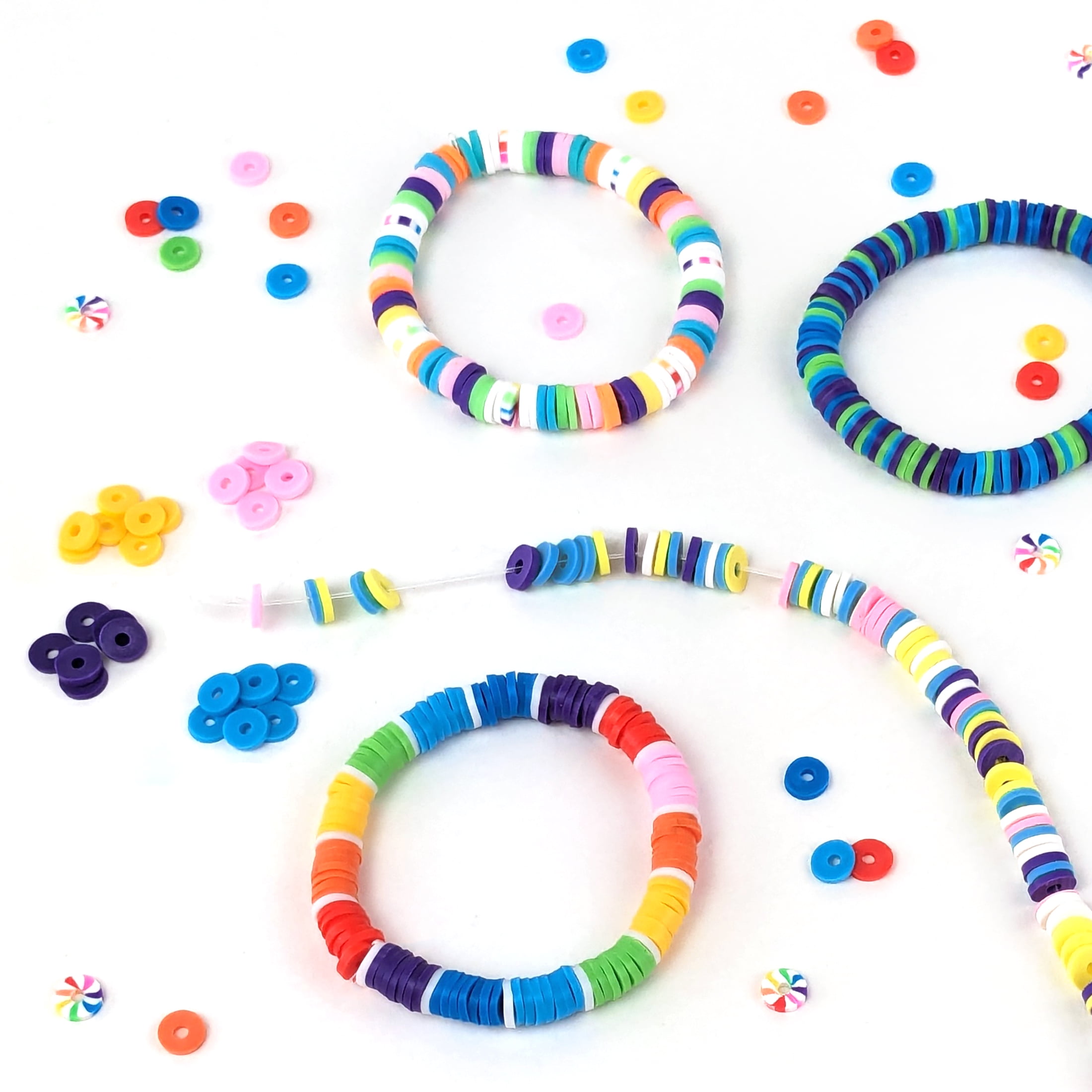 (3 pack) Hello Hobby Multicolor Clay Beads, 800 Pieces