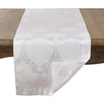 thumbnail image 2 of SARO DM888.W1572B 15 x 72 in. Rectangle Damask Luxury Table Runner  White, 2 of 2