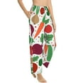 thumbnail image 2 of Uemuo Vegetables Pattern Women's Wide Leg Palazzo Lounge Pants with Pockets Light Weight Loose Comfy Casual Pajama Pants-Medium, 2 of 9