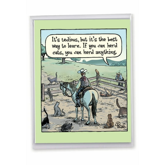 NobleWorks Extra Large Funny Birthday Greeting Card 8.5 x 11 Inch with Envelope (1 Pack) Large Jumbo Bday Herd Anything J9285BDG