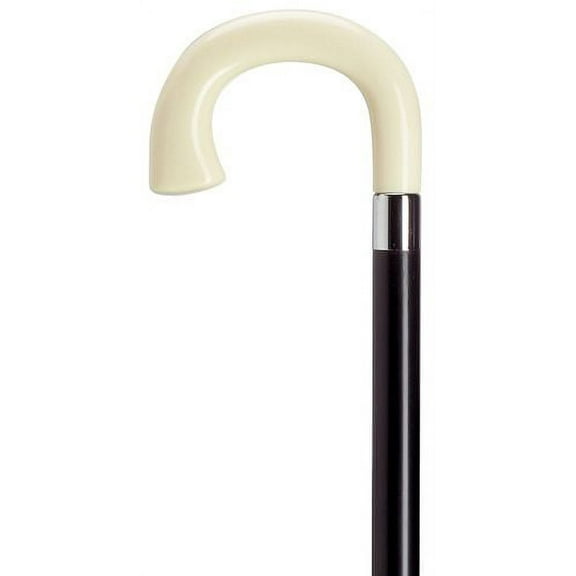 Walking Cane Men Square Nose Crook Cane Black Maple With Ivory Handle