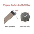 thumbnail image 2 of Cowhide Leather Band Embossed 23mm Black Leather Watch Strap with Installation Tool, 2 of 6