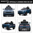 thumbnail image 4 of Dodge Challenger 12V Ride On Car, Battery Electric Car for Ages 3+ Kids, Licensed SRT Hellcat Ride On Toys with Remote Control, LED Lights, USB, Bluetooth Music, Blue, 4 of 8