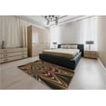 thumbnail image 4 of Ahgly Company Indoor Rectangle Patterned Black Bean Brown Area Rugs, 5' x 8', 4 of 6