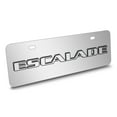 thumbnail image 2 of Cadillac Escalade 3D Name 12" x 4.25" European Look Chrome Half-Size Stainless Steel License Plate, 2 of 5