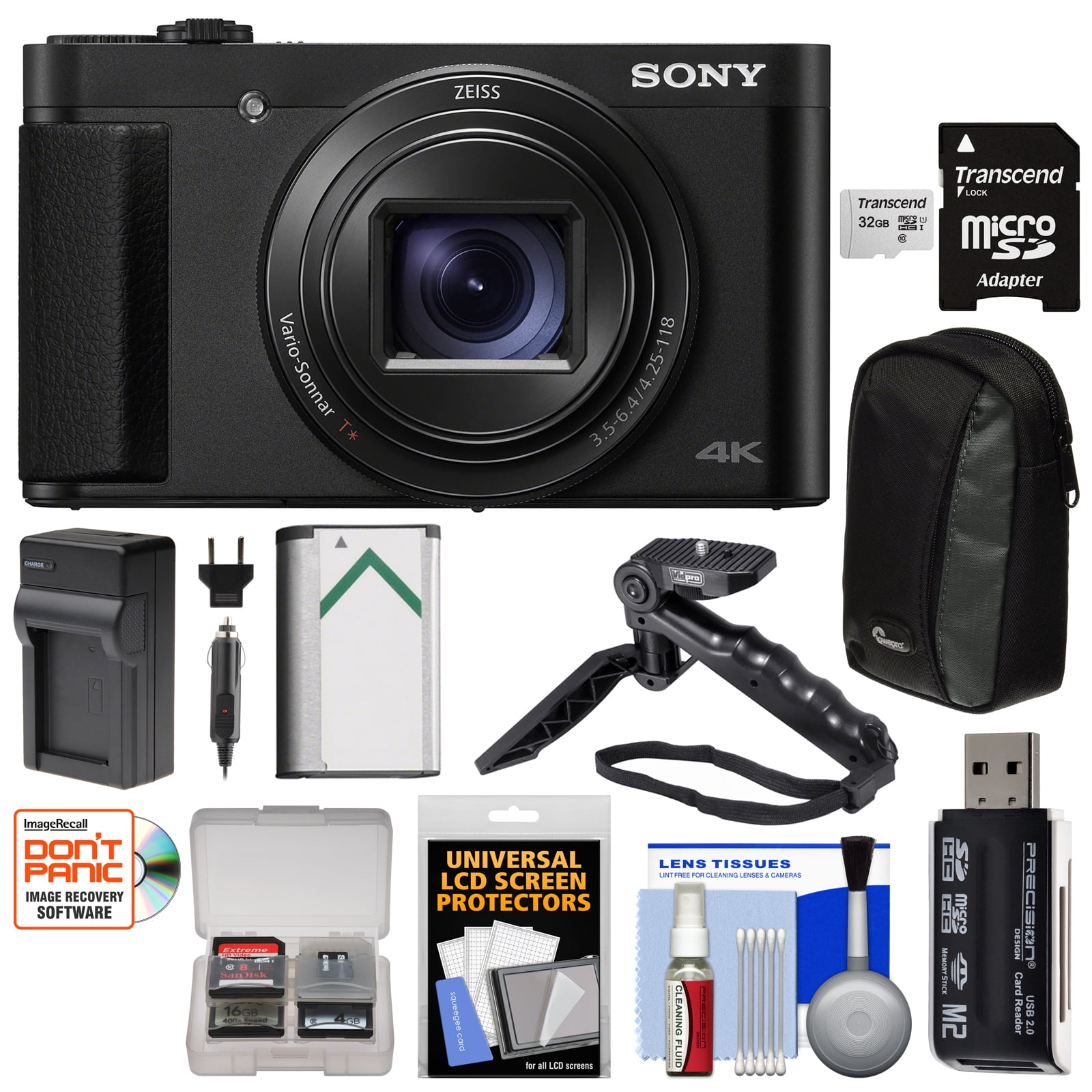 regel Bewustzijn Geef rechten Sony Cyber-Shot DSC-HX99 4K Wi-Fi Digital Camera with 32GB Card + Battery +  Charger + Case + Tripod + Kit - Walmart.com