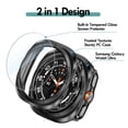 thumbnail image 3 of IC ICLOVER [2 Pack] For Samsung Galaxy Watch Ultra 47mm (2025/2024) Tempered Glass Protector Screen Case Full Hard PC Ultra-Thin Scratch Resistant Protective Cover, Black, 3 of 8