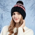 thumbnail image 6 of Diufon Women's Plush Warm Hat Ladies Winter Windproof Vintage Pattern Knitted Wool Hats Fleece Lined Ski Cap, 6 of 7
