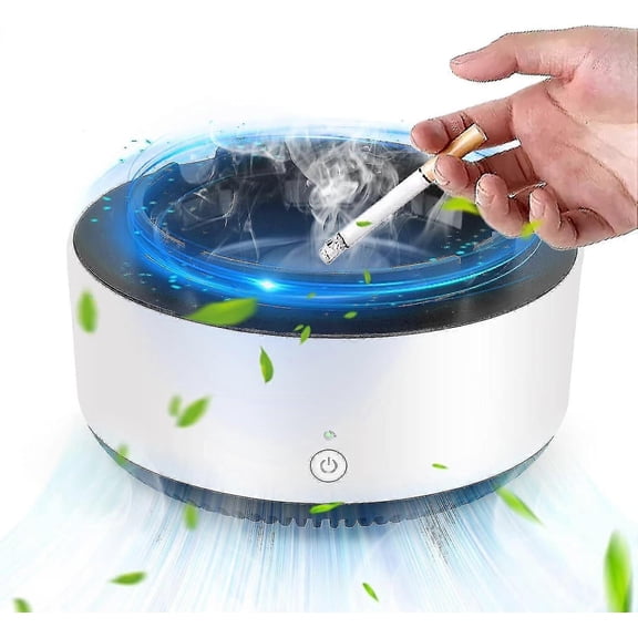 Smokeless Ashtray With Air Purifier, Intelligent Ashtray For Air Purification With Negative Ions For Car Home
