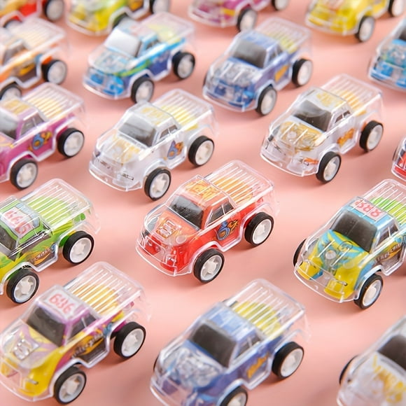 LNGOOR 10 Mini Camions à Rétrofriction Couleurs Vives Fonction à Rétrofriction Matériau PVC Parfait pour Fêtes Salles de Classe et Sacs-Cadeaux