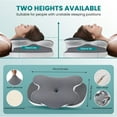 thumbnail image 4 of Alupssuc Cervical Neck Pillows, Memory Foam Pillow with Cooling Silk Case for Neck & Shoulder Pain Relief, Side & Back & Stomach Sleepers, 4 of 8