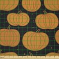 thumbnail image 2 of Ambesonne Thanksgiving Fabric by the Yard Microfiber, Pumpkins Harvest Art, 10 Yards, Dark Grey Orange, 2 of 2