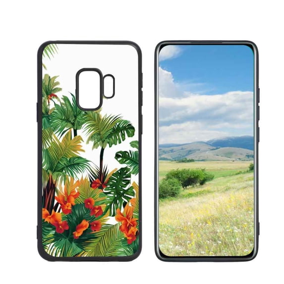 Compatible with Samsung Galaxy S9 Phone Case, Tropical-5-3 Case Men Women, Flexible Silicone Shockproof Case for Samsung Galaxy S9