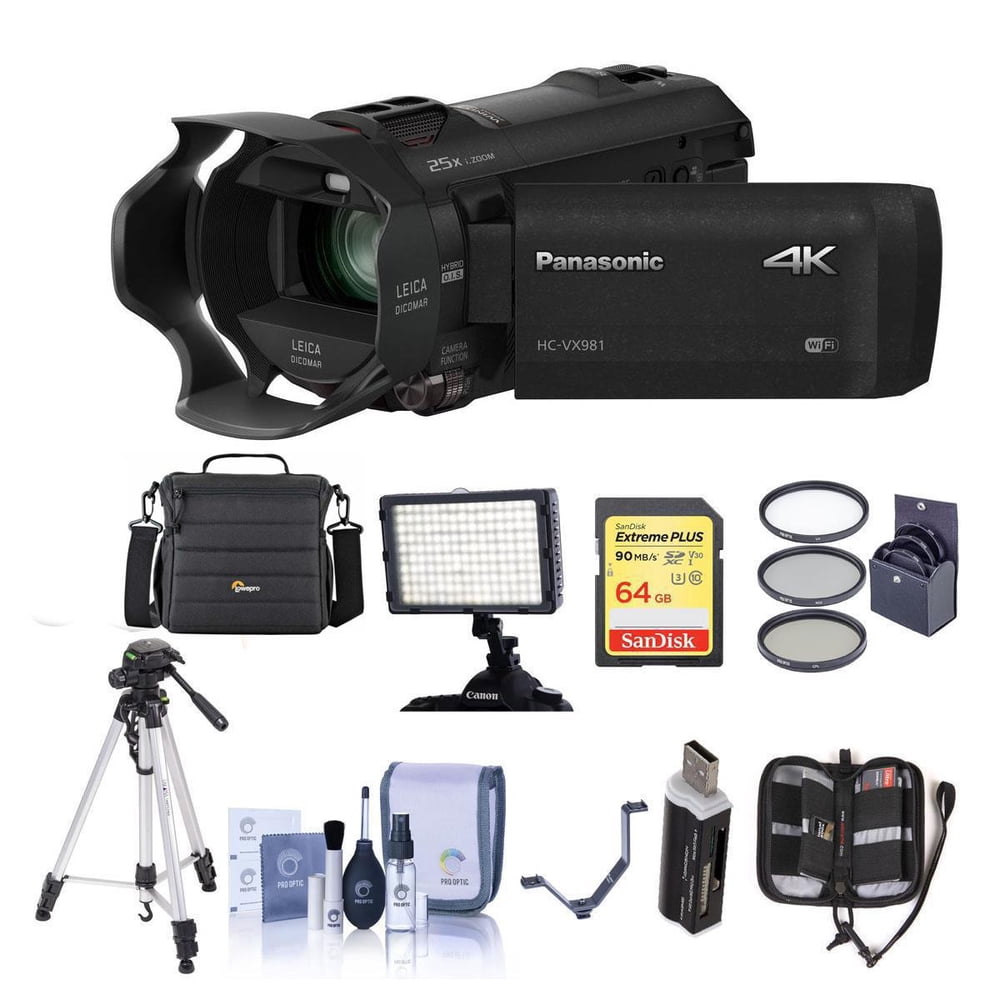 Panasonic HC VX981K 4K Ultra HD Camcorder With 4K Photo Capture Wi Fi 