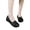 black, variant on Women's Soft Leather Loafers Oxford Sole Slip On Flats Casual Comfort Walking Shoes