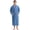 Haze Blue, variant on Men's Shawl Collar Bathrobe, Soft Long Towel Robe for Men (Navy,L/XL)