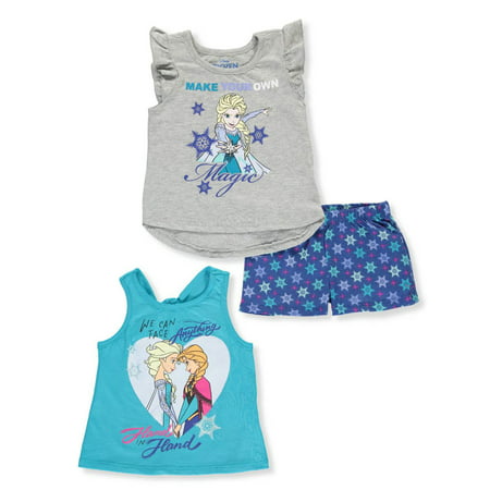Disney Frozen Girls' 3-Piece Shorts Set Outfit