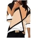 thumbnail image 2 of Pntutb - Blusa de manga larga para mujer, estilo informal, cuello redondo, costuras, color de contraste Pntutb Pntutb-7071, 2 of 5