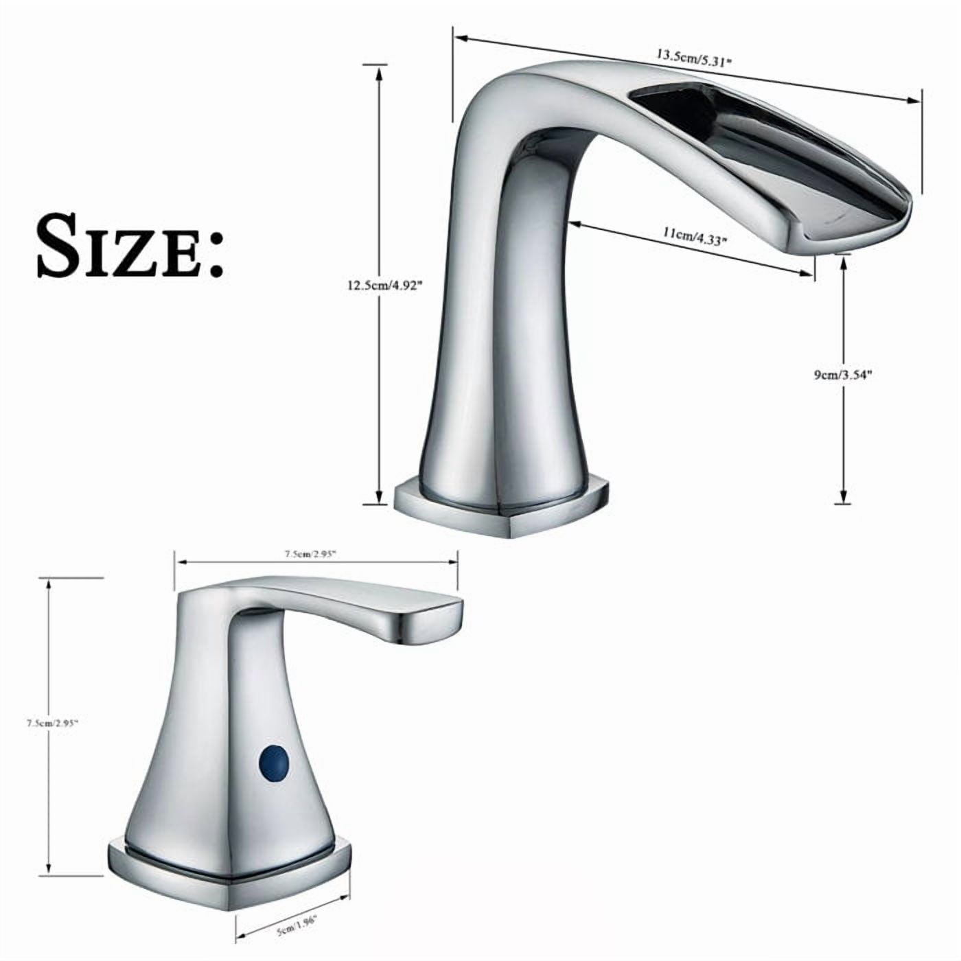 Chrome 8"Widespread Bathroom Sink Faucet 3Hole 2Handle Basin Mixer w/Drain