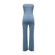 thumbnail image 5 of Body moldeador de moda para mujer, ajustado, de color liso, con rayas y bolsillos, mono moldeador, mono de poliéster para mujer, pantalones y blusa, 5 of 6