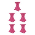 thumbnail image 2 of Maytalsory Housse de Table Haute Extensible Écologique Entretien Facile et Résistante aux Taches Rouge Rose 5Ensemble, 2 of 6