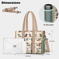 thumbnail image 5 of Teacher Tote Bag,Dachshunds on the Beach Teacher Utility Tote Bag,Large Work Tote Bags for Women with Multiple Pockets,Top Zipper Closure,13.8x10.6x6.7 Inch, 5 of 5