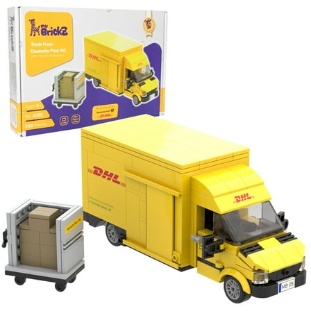 myBrickZ DHL Deutsche Post truck with rolling container #0005