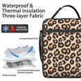 thumbnail image 2 of Brown and Brown Leopard Print Insulated Lunch Bag for Men Women,Waterproof Lunch Box for Work,Picnic or Travel,Thermal Insulation,10.63x9.06x3.54 Inches, 2 of 5
